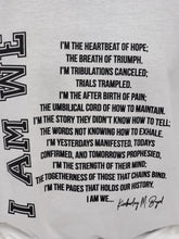 Load image into Gallery viewer, "I AM WE" WHITE POETRY TEE -W.O.K. COLLECTION