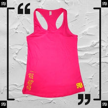 Load image into Gallery viewer, SALTY (RACERBACK)- Raspberry/Fluorescent Yellow